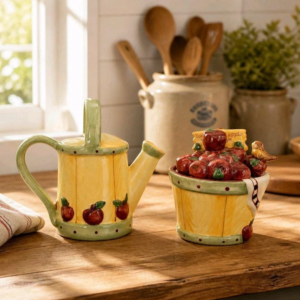 Dicksons Creamer and Sugar Bowl Set You are the Apple of God's Eye